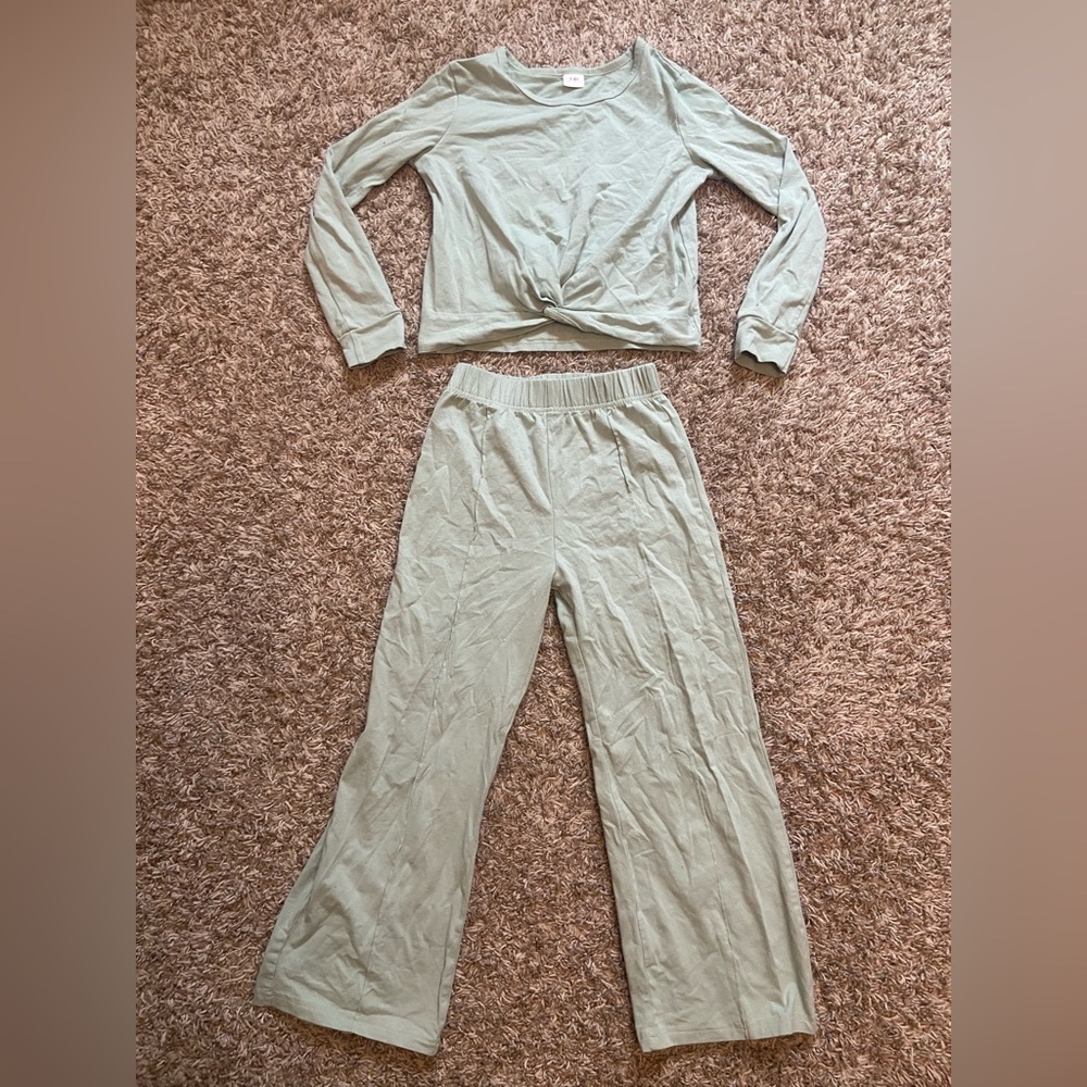 Girls Size 7/8 Green Lounge Set Kids